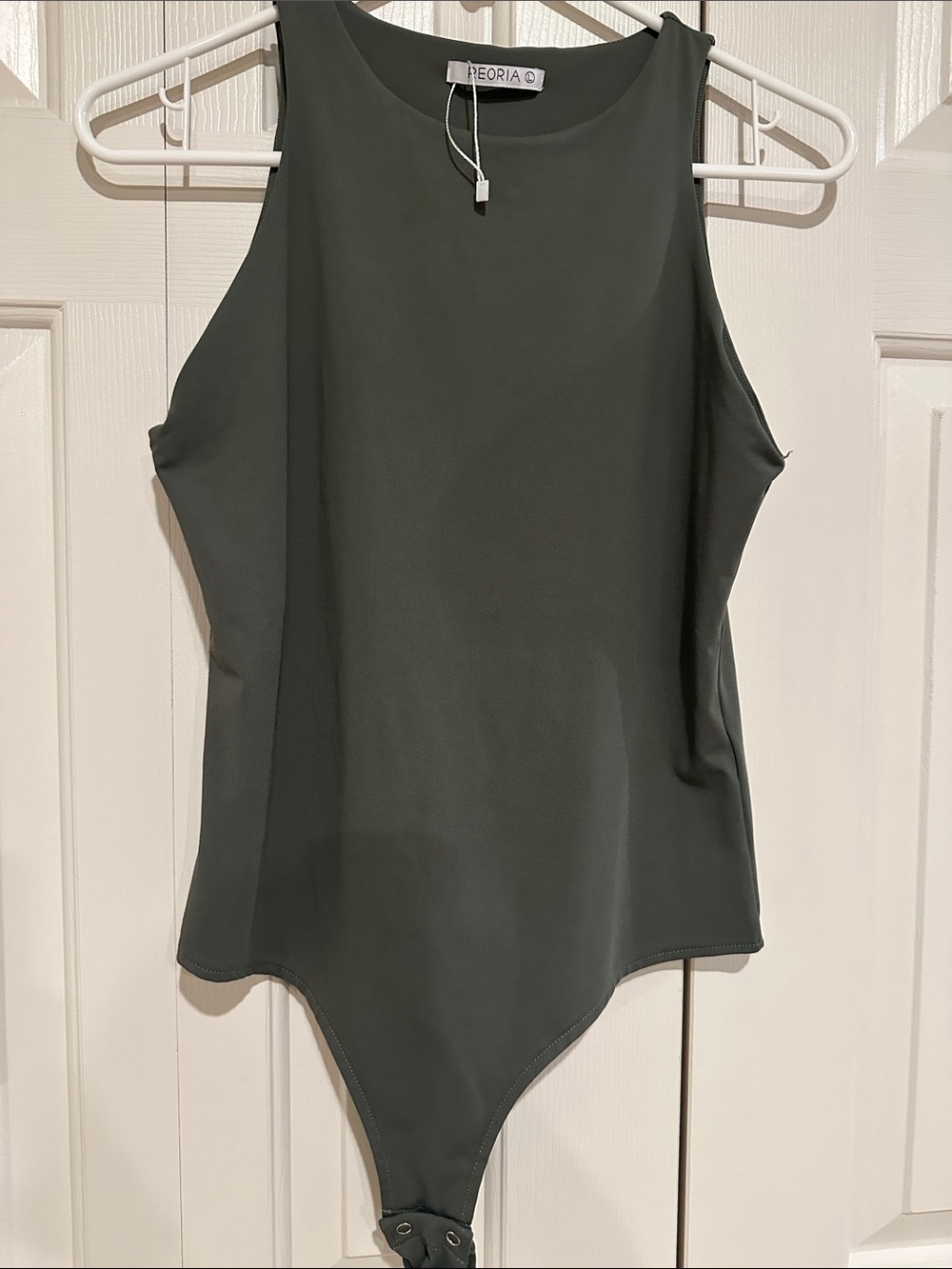 Olive Green Sleeveless Bodysuit
